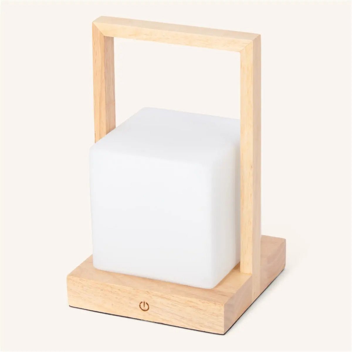 NOAH BRORN LIGHT WOODEN RECHARGable Table Lampe avec verre et poignée en bois