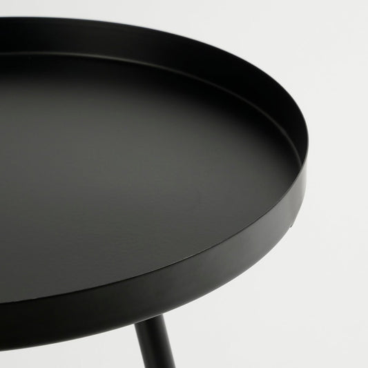 Table d'appoint Flores / H44 x Ø40 cm - Métal - Noir