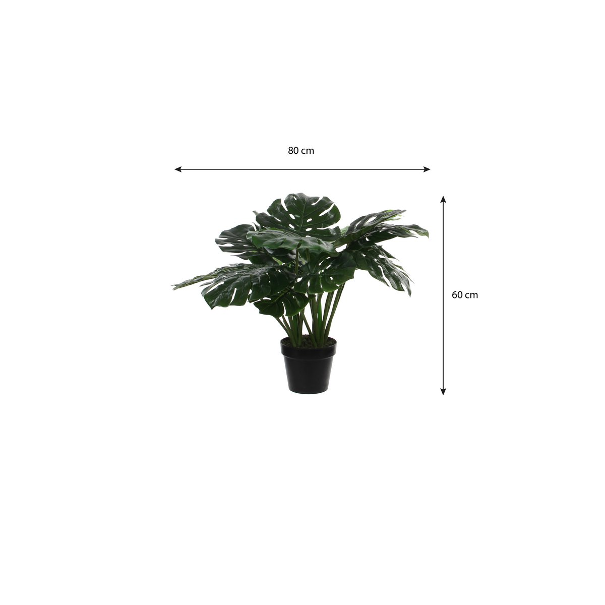 Plante Artificielle Monstera - H60 x Ø80 cm - Vert