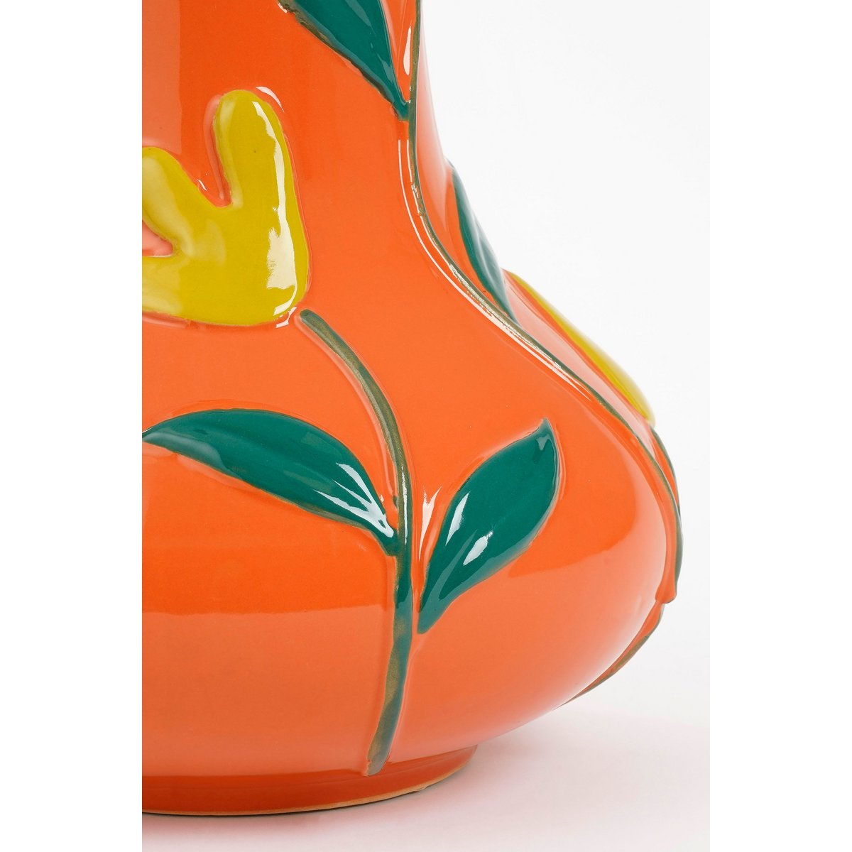Ava Vase - H30 X Ø25 cm - Céramique - Orange