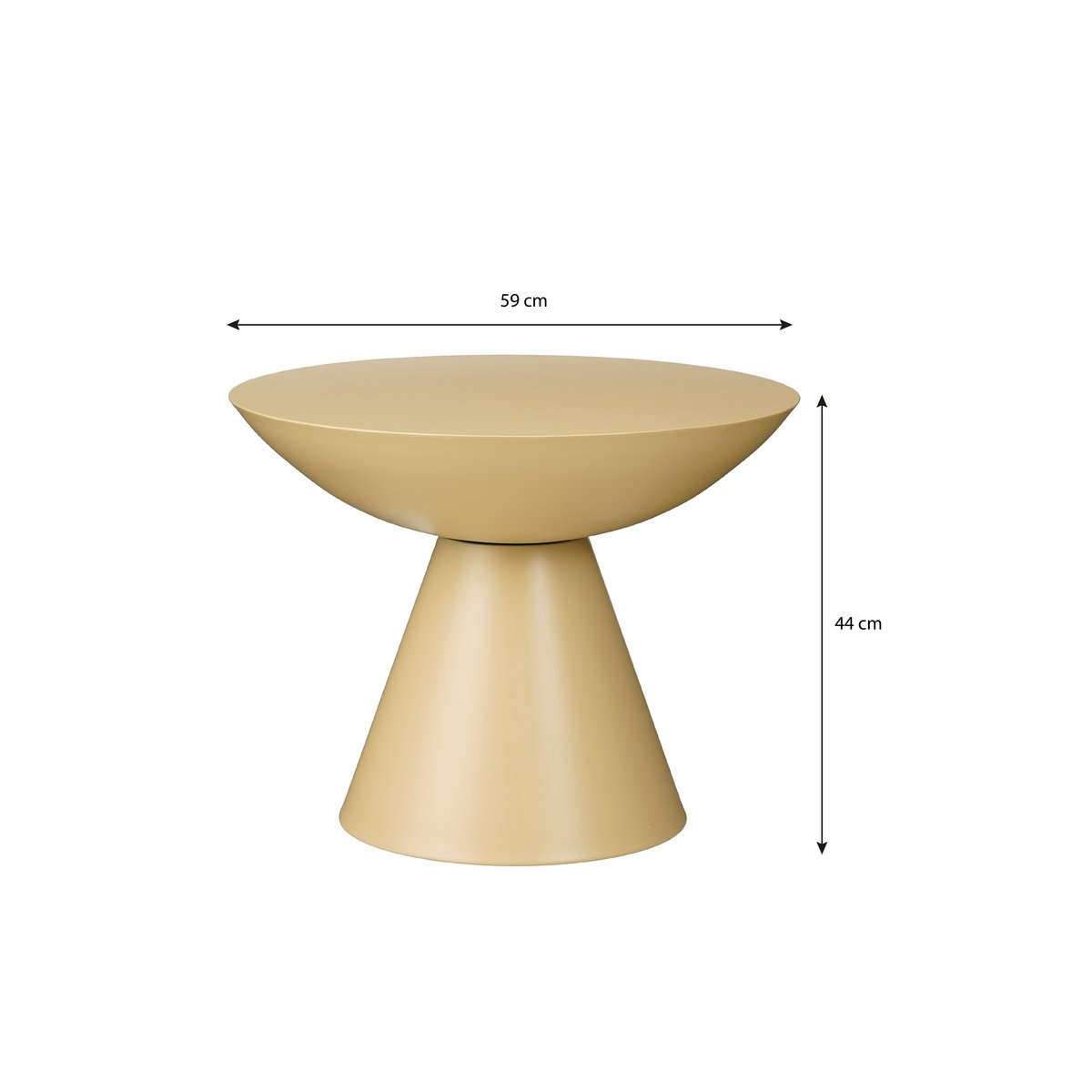 Table d'appoint Celise - H44 X Ø59 cm - Métal - beige