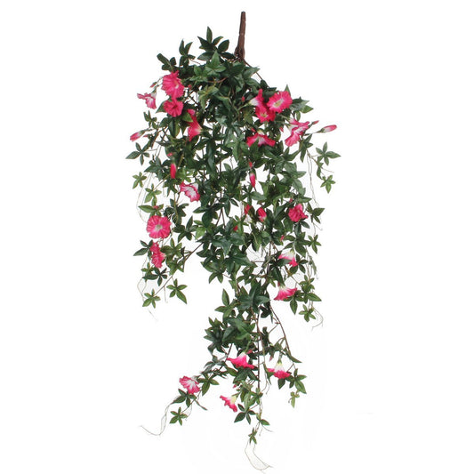 Plante Artificielle Pétunia Suspendue - L15 x l20 x H80 cm - Fuchsia
