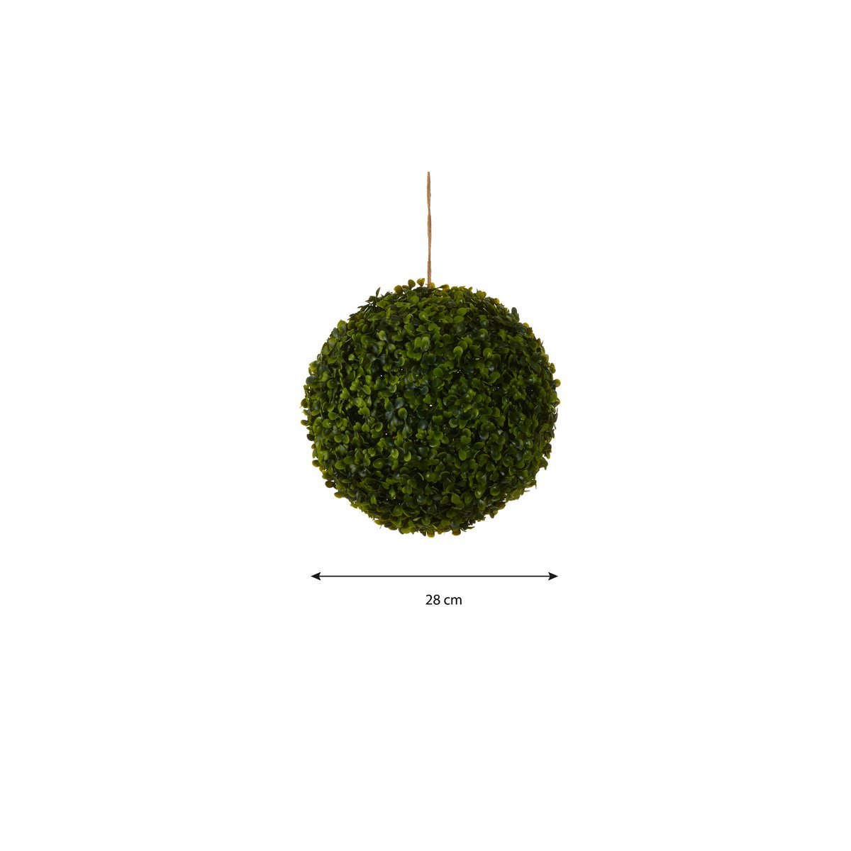 Buxus Sphere Plante d'extérieur artificielle à suspendre - Vert