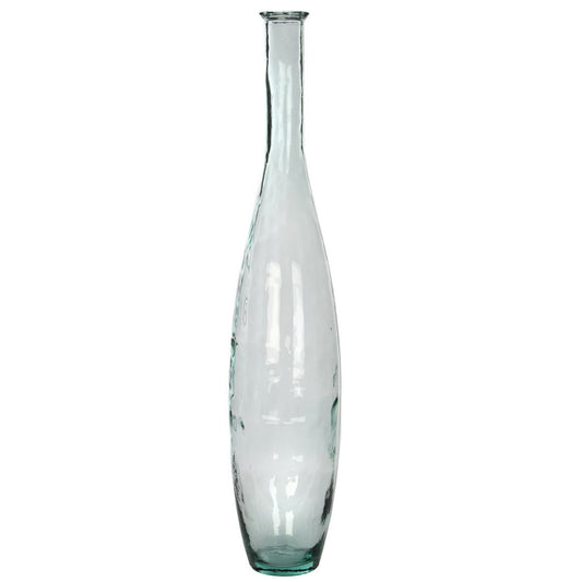 Vase Bouteille Kyara - H100 x Ø20 cm - Verre recyclé - Transparent