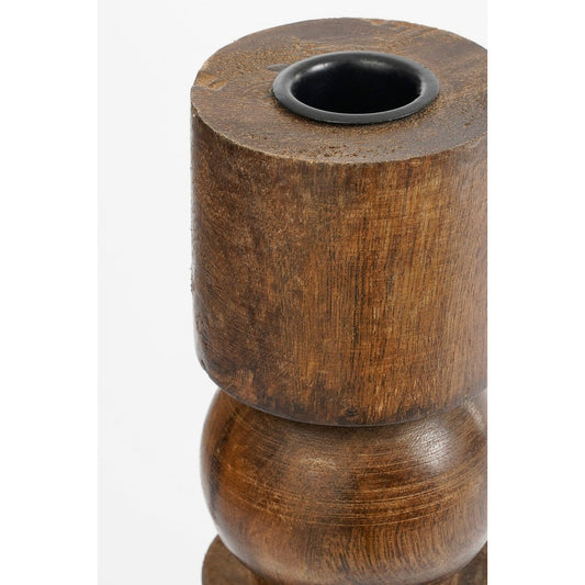 Philo Kandelaar - H30 X Ø11 cm - Mangohout - Brown