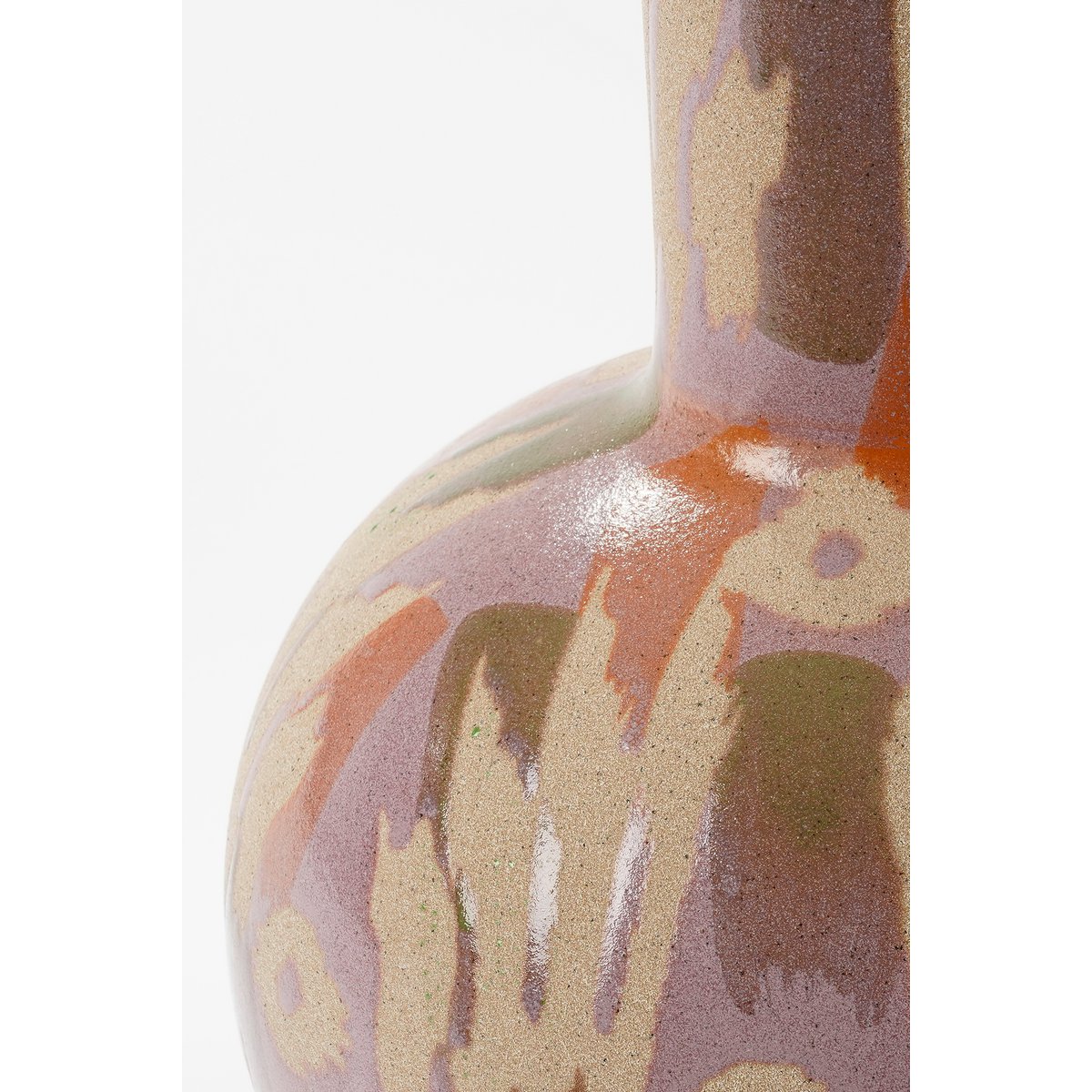 Javi Vase - H52 X Ø34 cm - Céramique - rose, beige