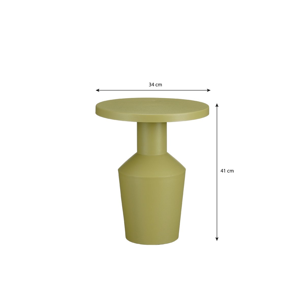 Table d'appoint Feroza - H41 X Ø34 cm - Métal - vert clair