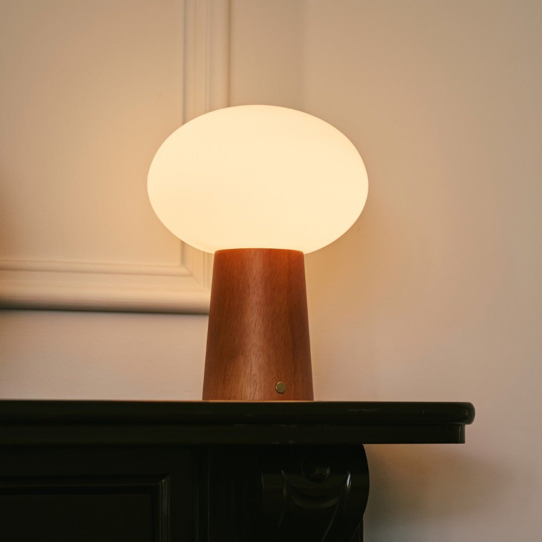 Max châtaignier en bois sans fil et lampe rechargeable - conception écologique