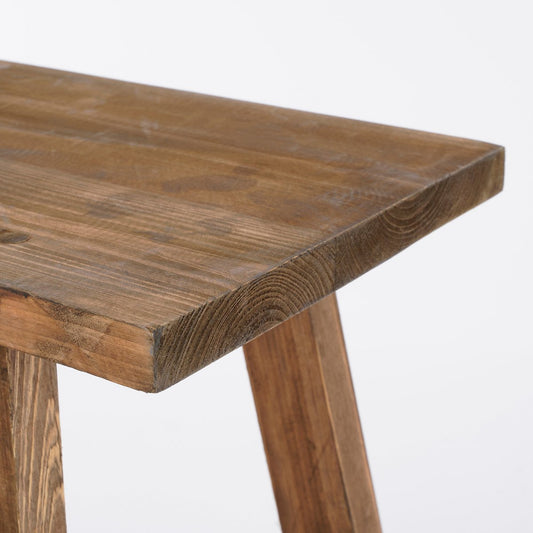 Banc en Bois Bold - L80 x L37 x H44 cm - Bois Recyclé - Marron