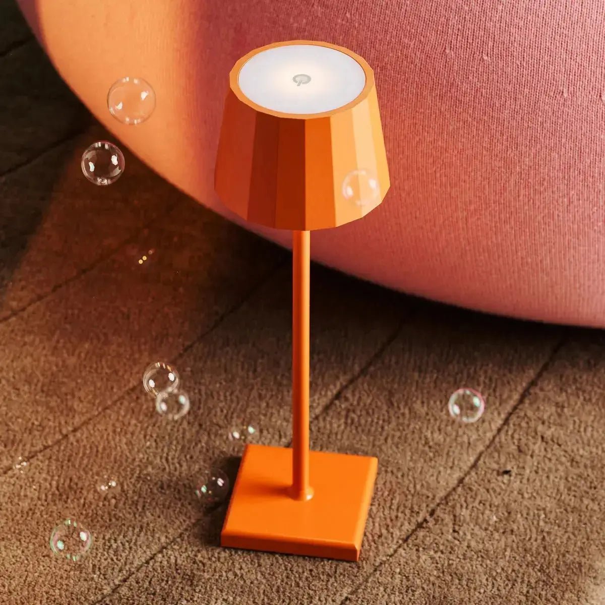 Combi Set Professional - 4 X Wouter Blossom Orange Rechargeable Table Lamps and 1 X Amstel Wireless Station Wireles