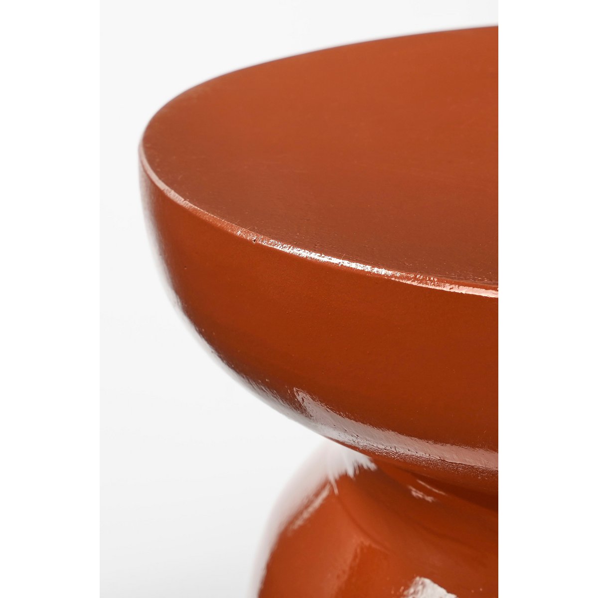 Table d'Appoint Stage - H45 x Ø35 cm - Ciment - Orange