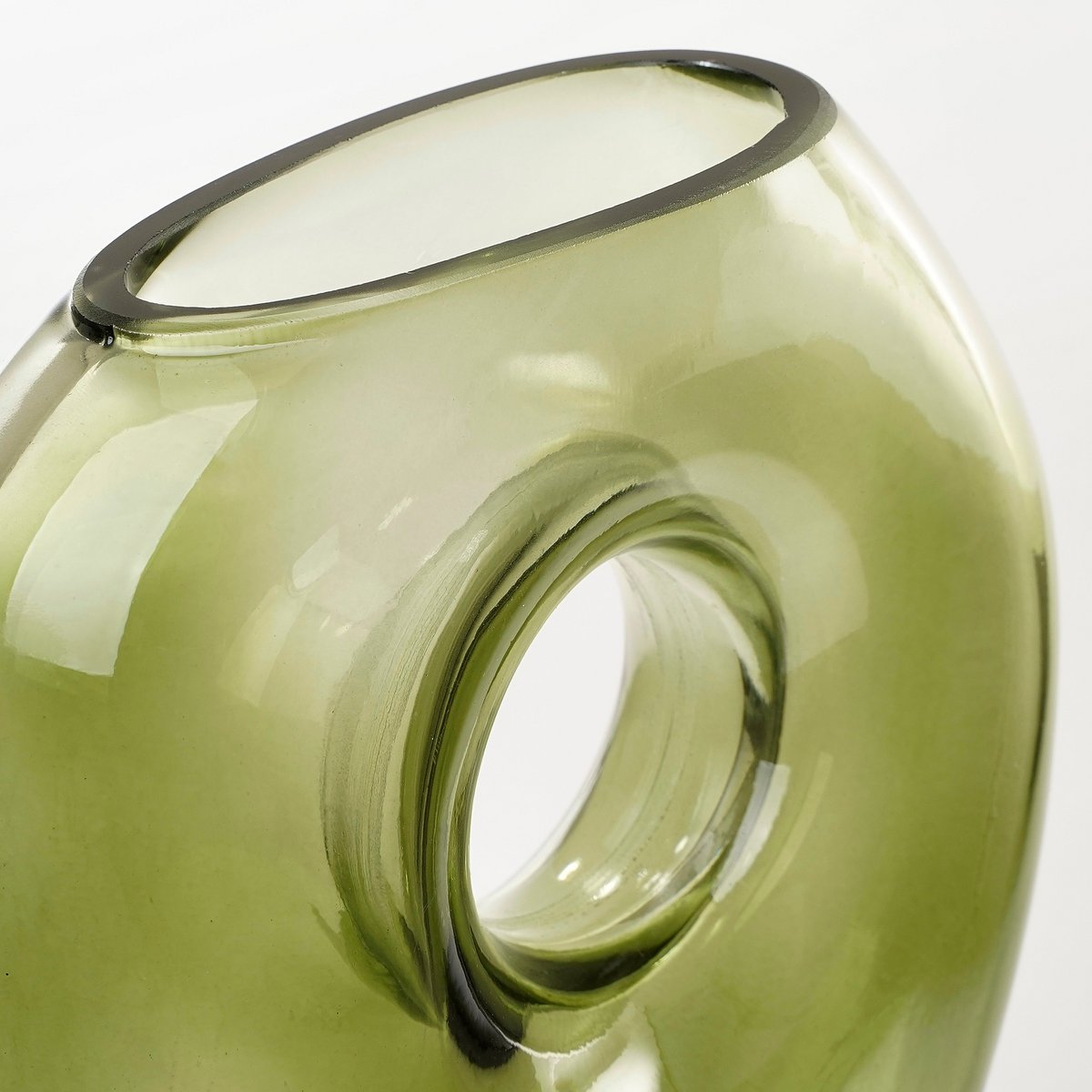 Vase Jay - L18 x L8 x H23 cm - Verre - Vert clair