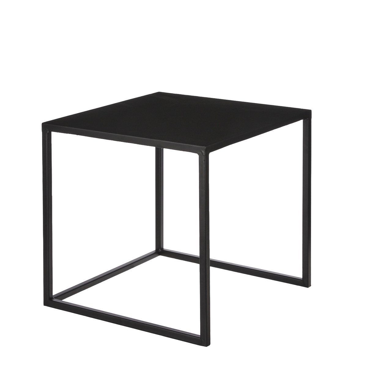 Table d'appoint Goa - Lot de 2 - L35 x l35 x H33 cm - Métal - Noir