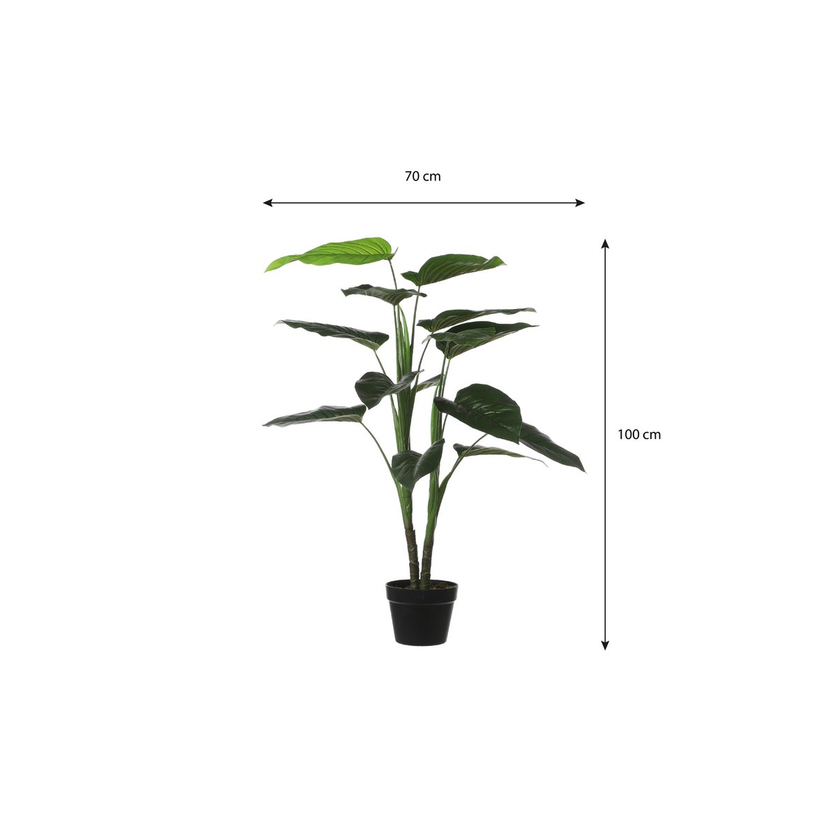 Plante Artificielle Philodendron - H100x Ø70 cm - Vert