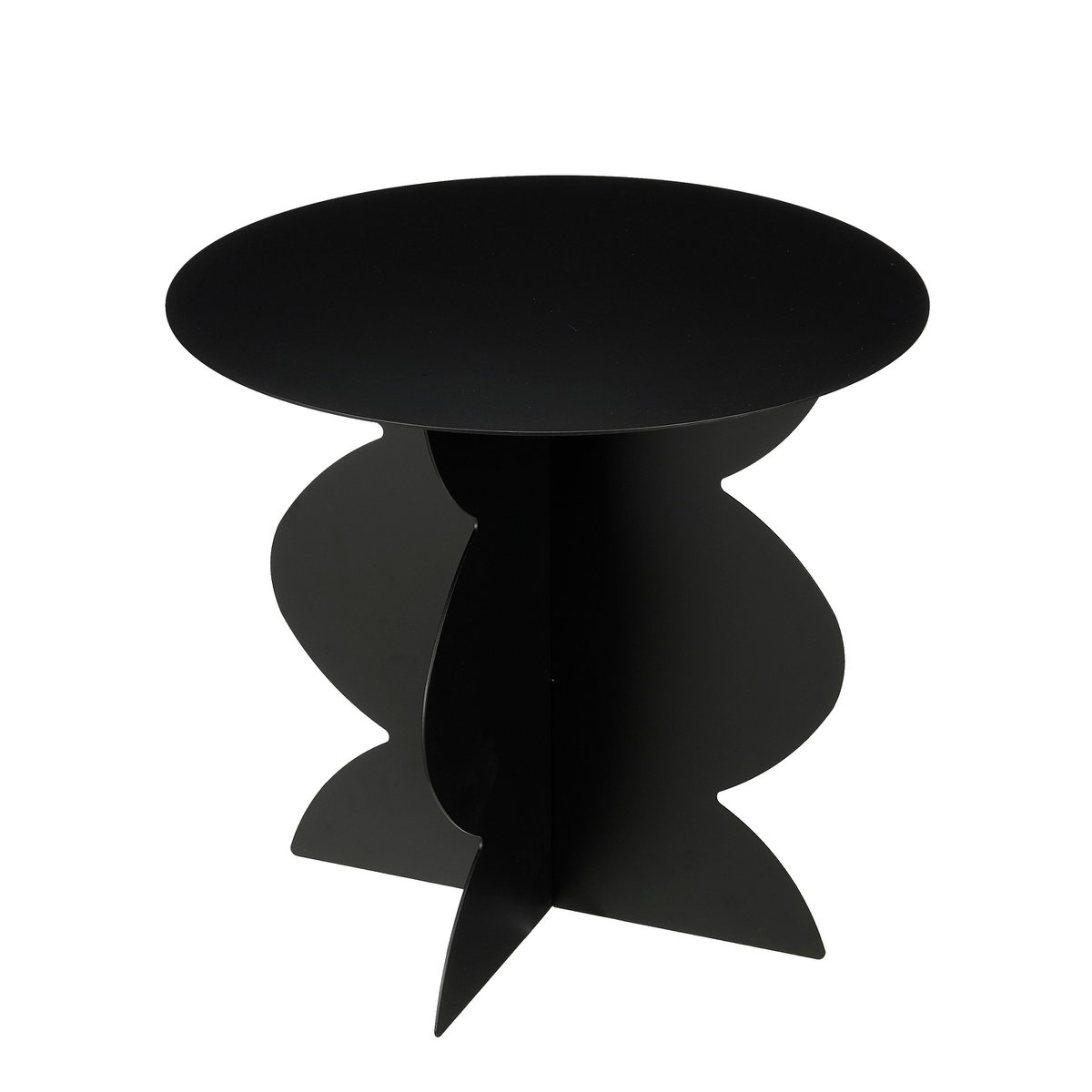 Table d'appoint rafi - H40 x Ø45 cm - Fer - noir