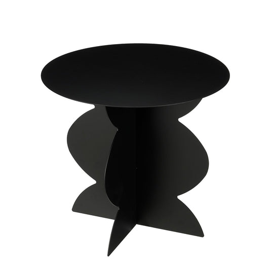 Table d'appoint rafi - H40 x Ø45 cm - Fer - noir