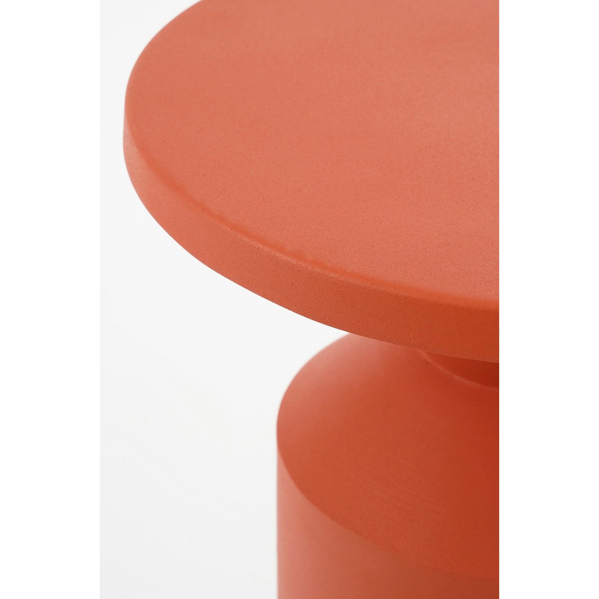 Table d'appoint Feroza - H51 x Ø30 cm - Métal - Orange