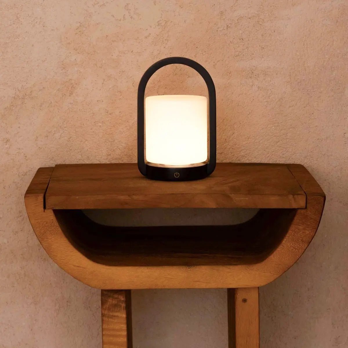 Lampe en bois George marron foncé – rechargeable, variable et portable