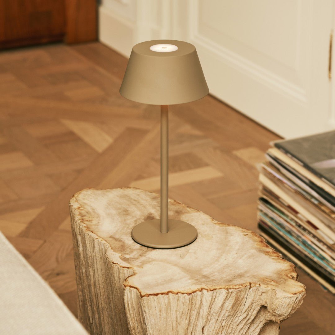 Milou Koala Brown - lampe de table sans câble l moderne, design et 3 modes lumineux