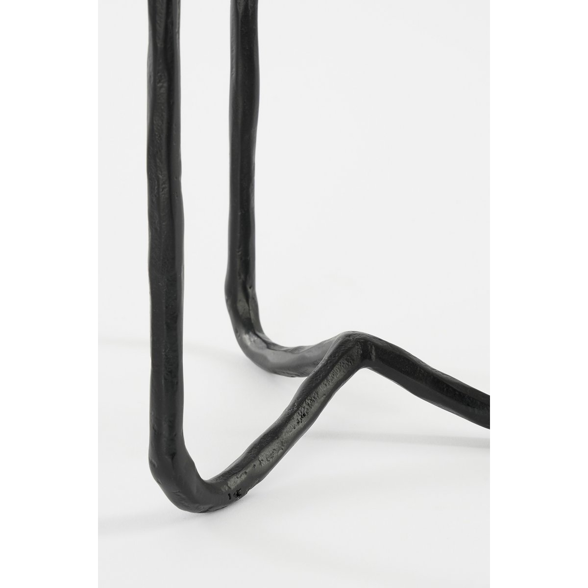 Bougeoir Christy - L17 x L18 x H34 cm - Aluminium - Noir