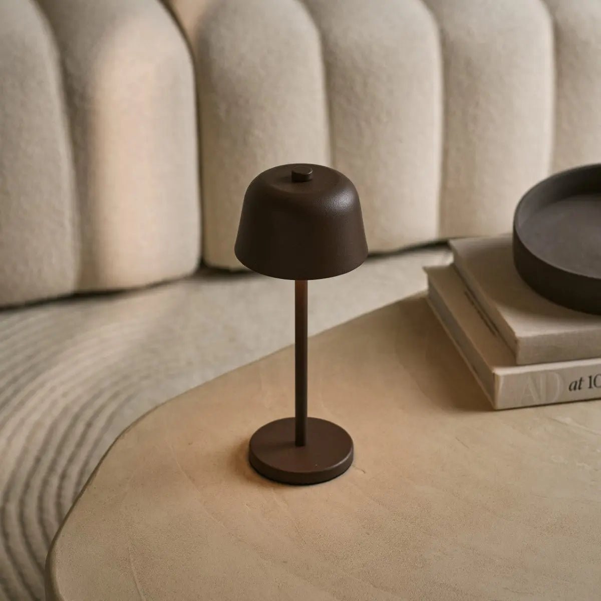 Lampe de table rechargeable Anton Moka Marron | Éclairage élégant et sans fil