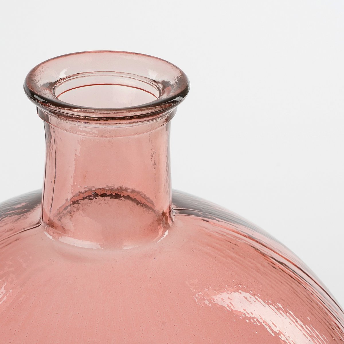 Vase Bouteille Firenza - H42 x Ø34 cm - Verre recyclé - Rose Clair