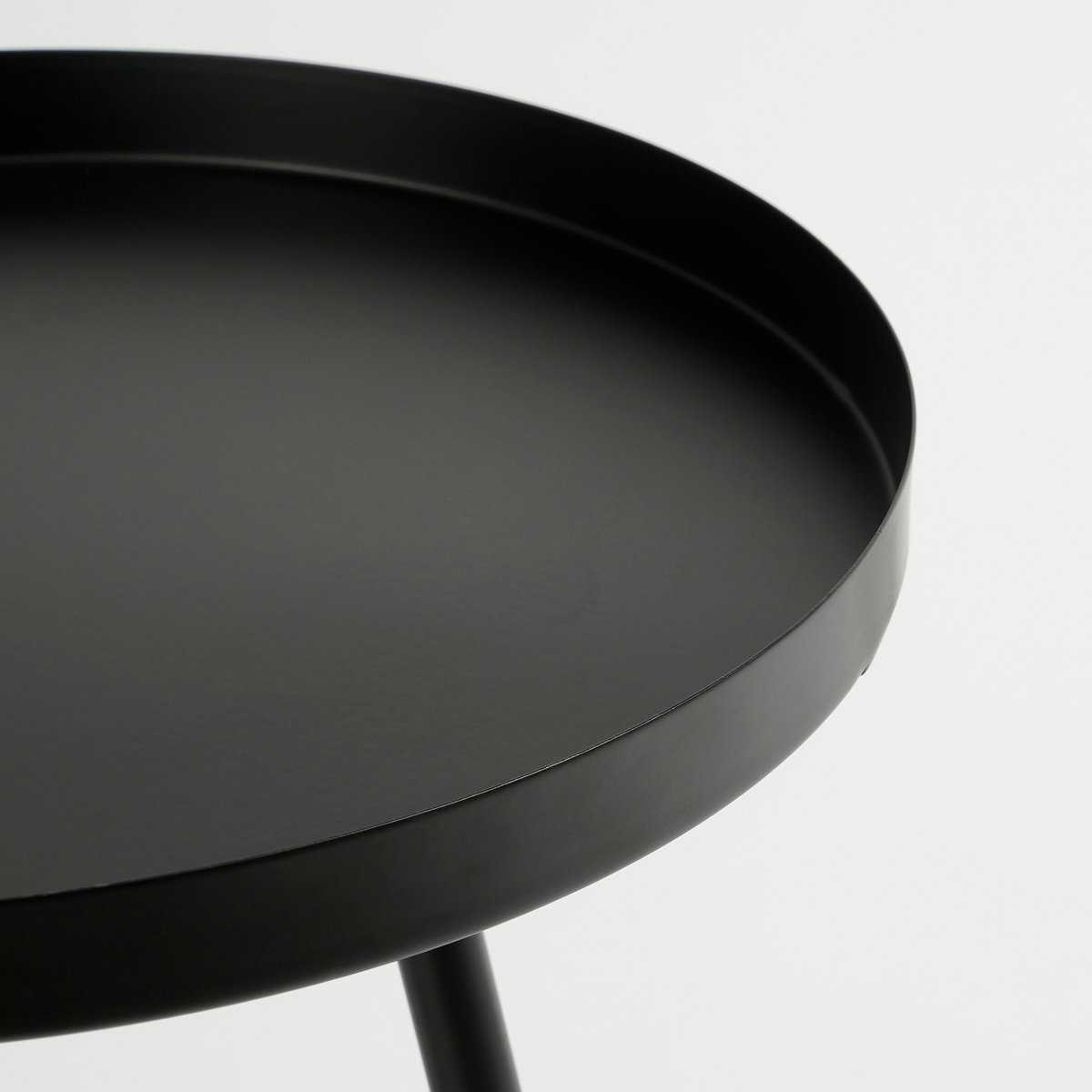 Table d'appoint Flores / H38 x Ø34 cm - Métal - Noir