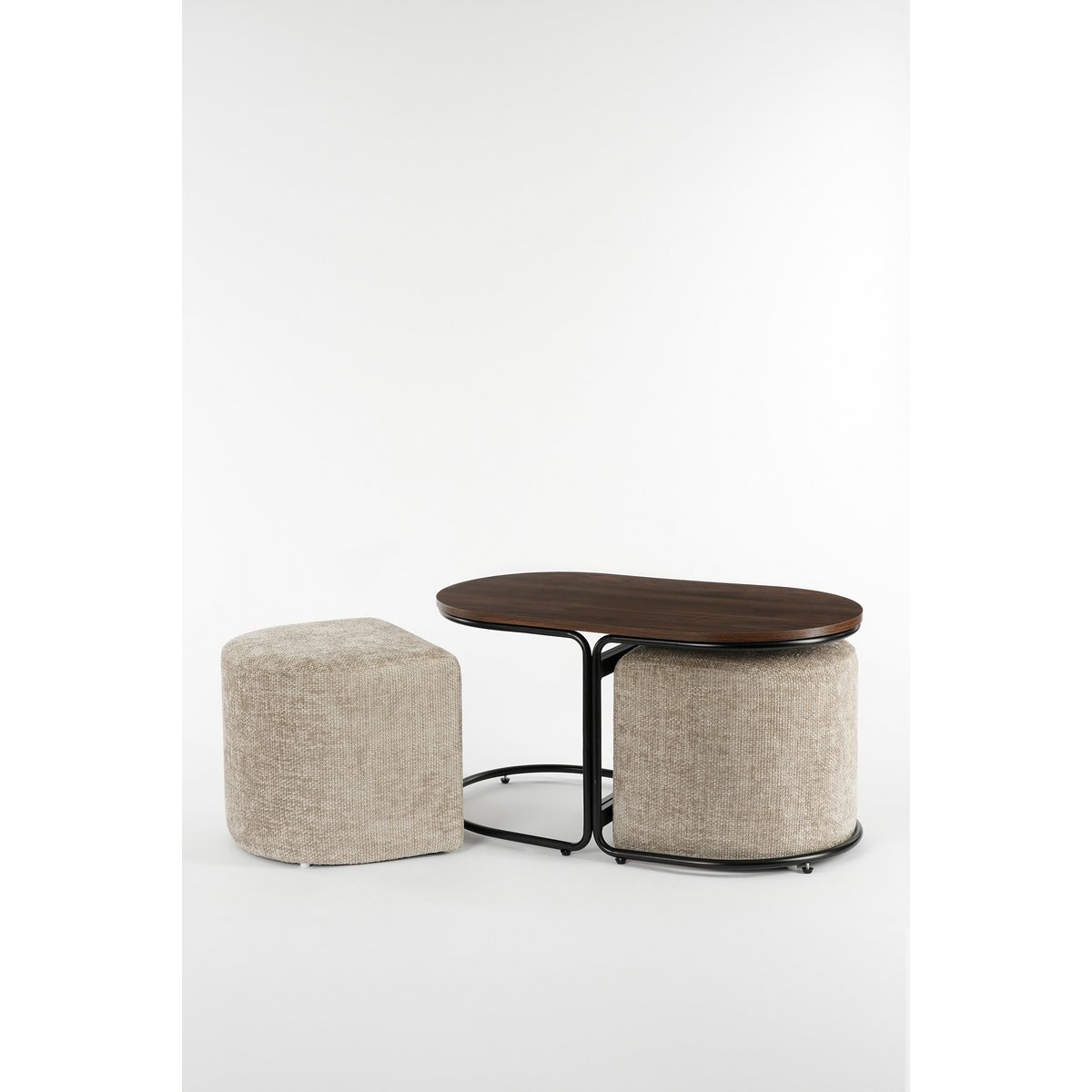 Table basse avec Poufs