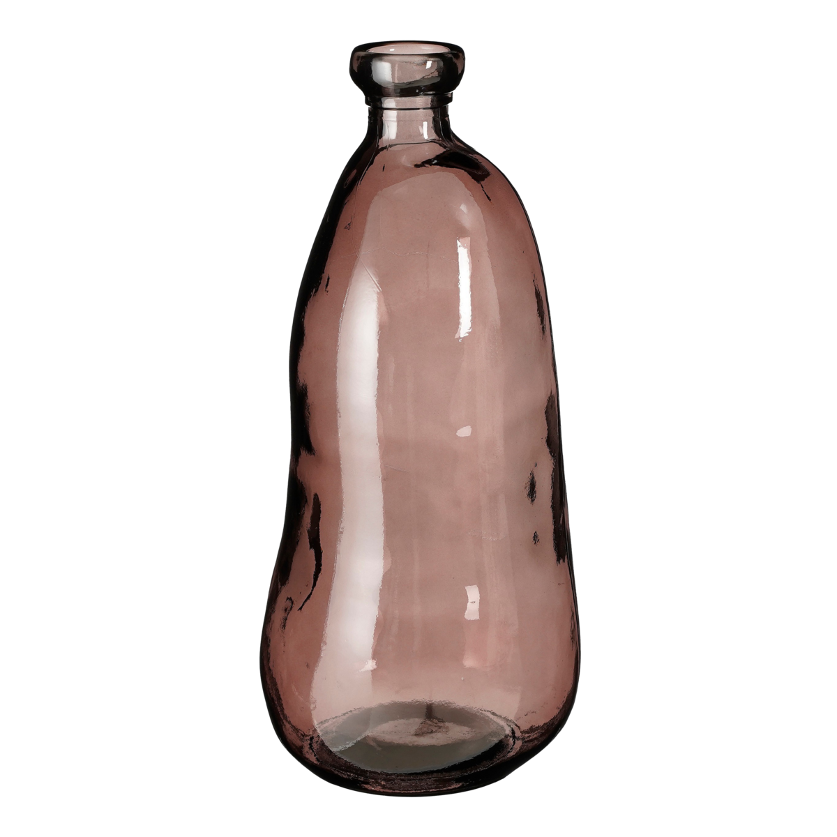 Vase Pinto - H51 x Ø22 cm - Verre recyclé - Marron foncé