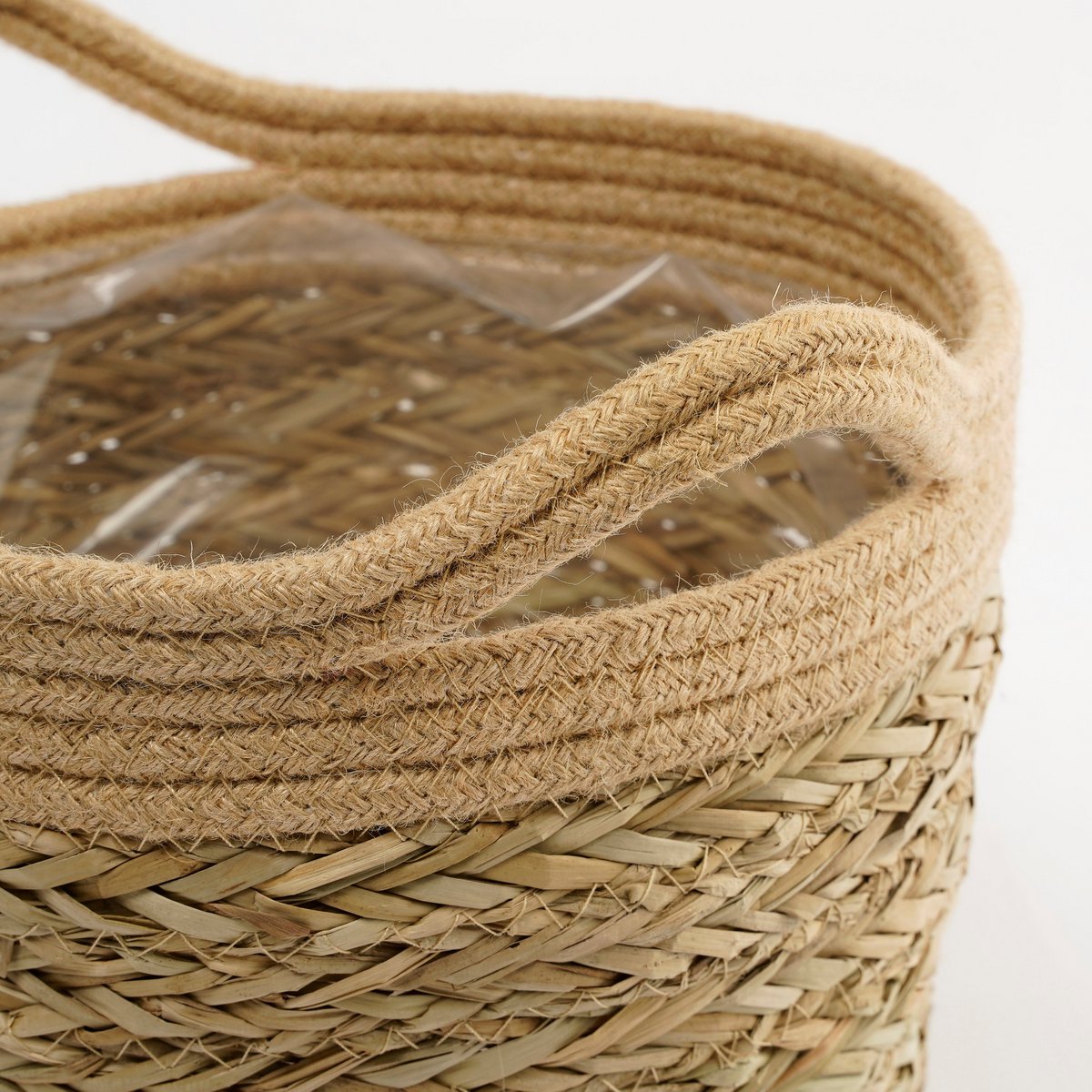 Panier à Plantes Anne - Lot de 2 - H28 x Ø30 cm - Jonc de Mer - Marron clair