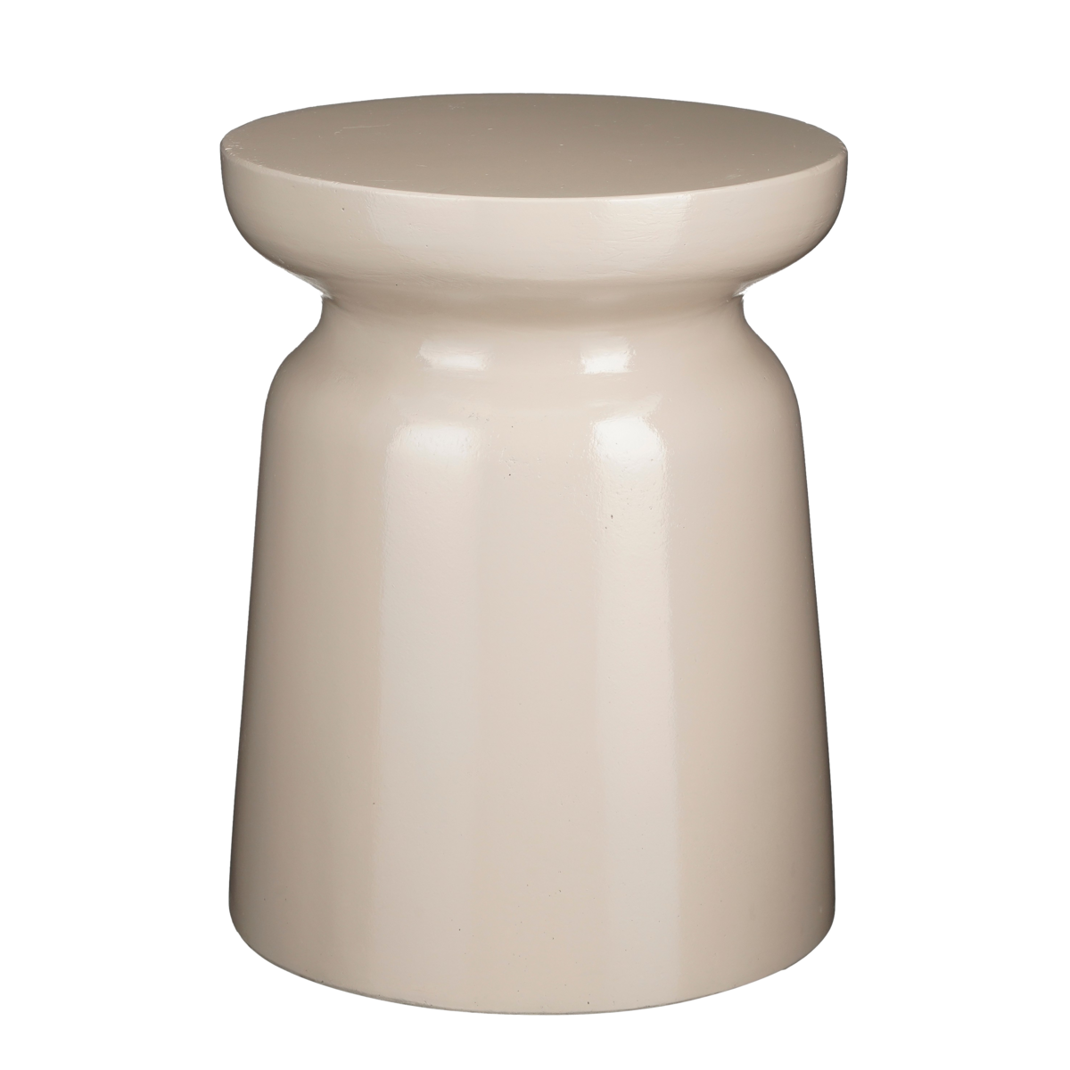 Table d'Appoint Stage - H45 x Ø35 cm - Ciment - Beige