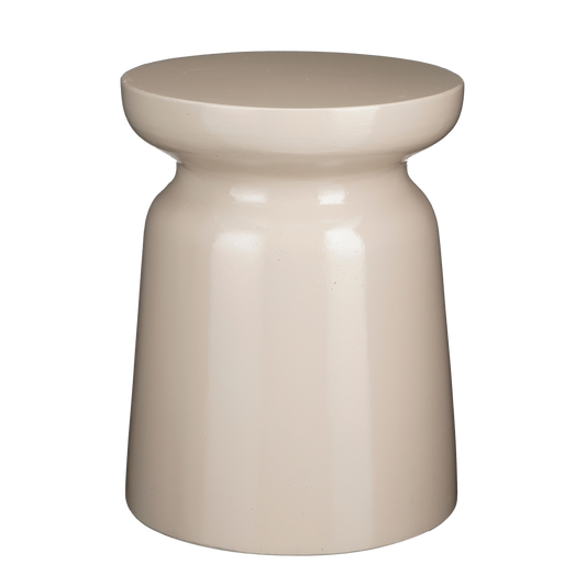 Table d'Appoint Stage - H45 x Ø35 cm - Ciment - Beige