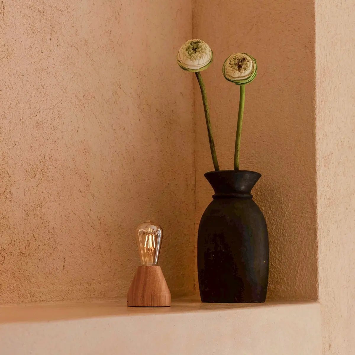 Lampe de table LED rechargeable marron clair Zavi – Sans fil, à intensité variable, batterie de 80 heures