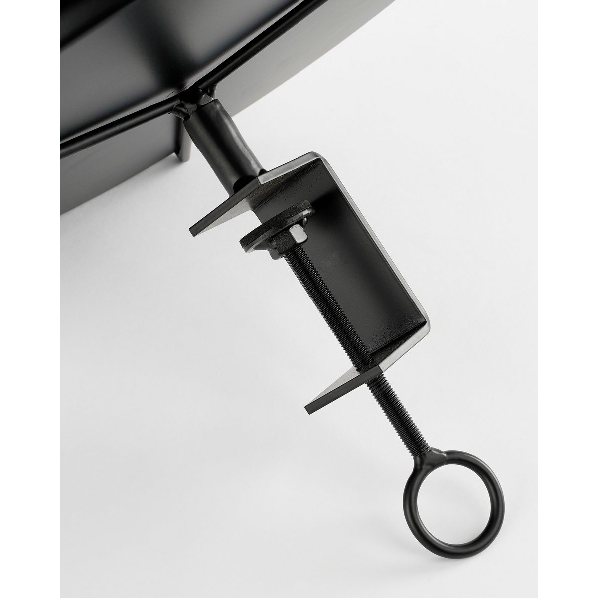 Plateau Aston avec Pince - H30 x Ø31 cm - Métal - Noir