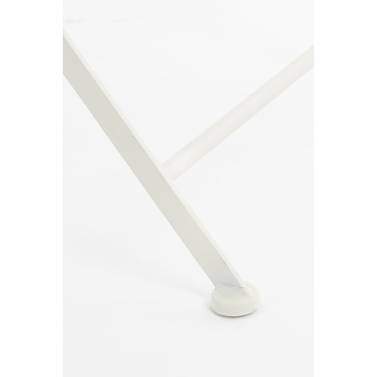 Chaise Bistro Odile - Métal - Marron, Blanc