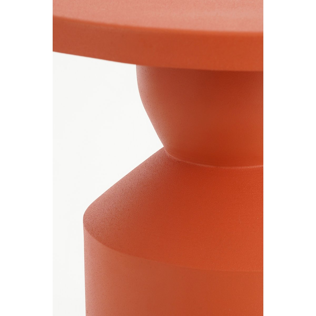 Table d'appoint Feroza - H51 x Ø30 cm - Métal - Orange