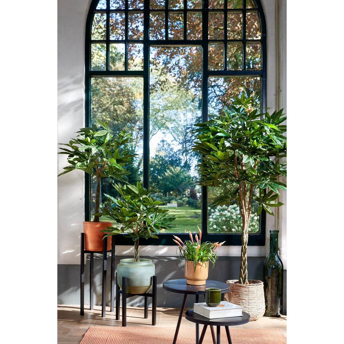 Support pour Plantes Ascot XL - L38 x L38 x H40cm - Métal - Noir