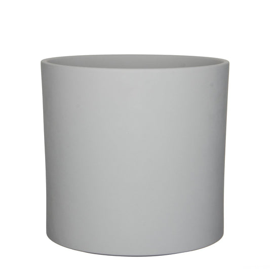 Pot de fleurs Era / H31 x Ø33 cm - Brut - Gris clair
