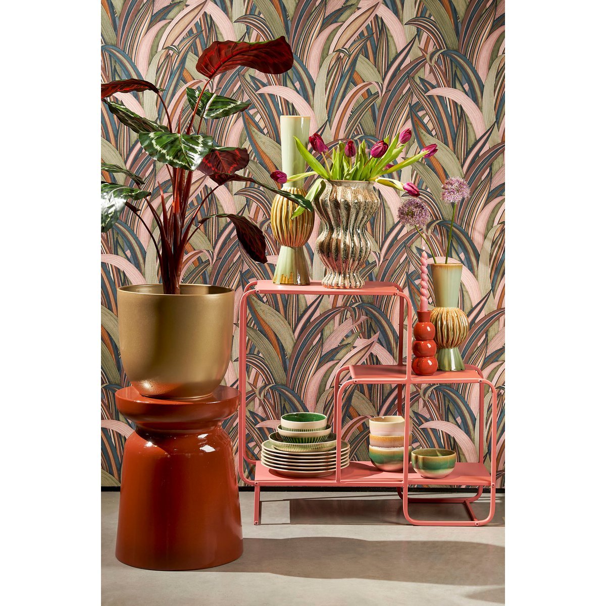 Vase Pippa - H32 x Ø21 cm - Céramique - Vert