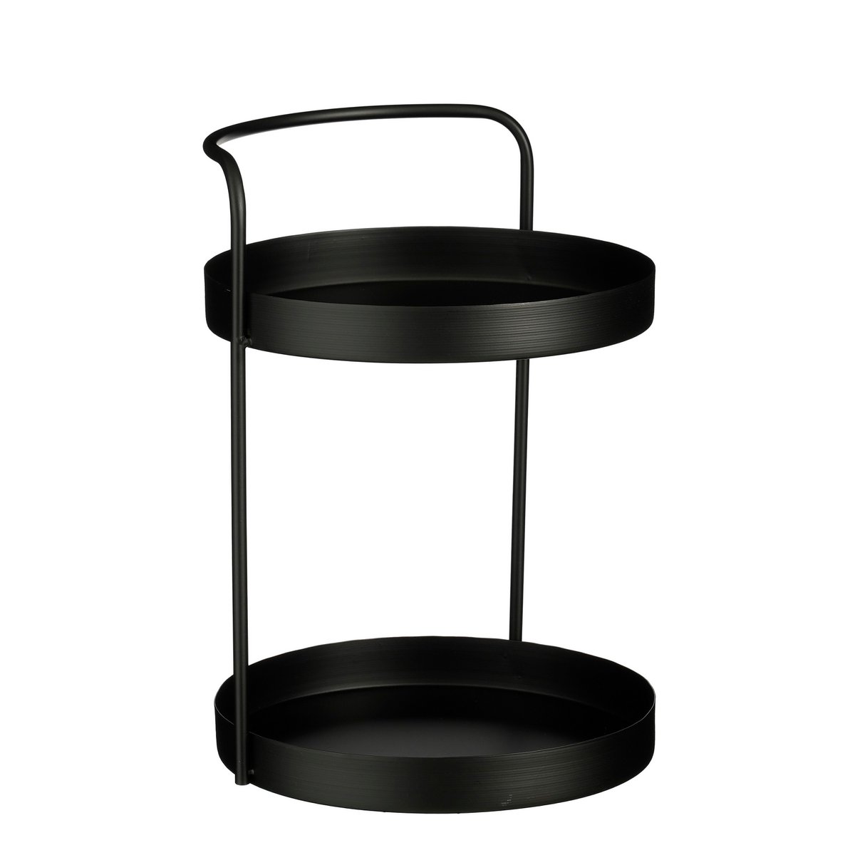 Stanli Etagère 2 -yer - H35 x Ø25 cm - Metal - noir