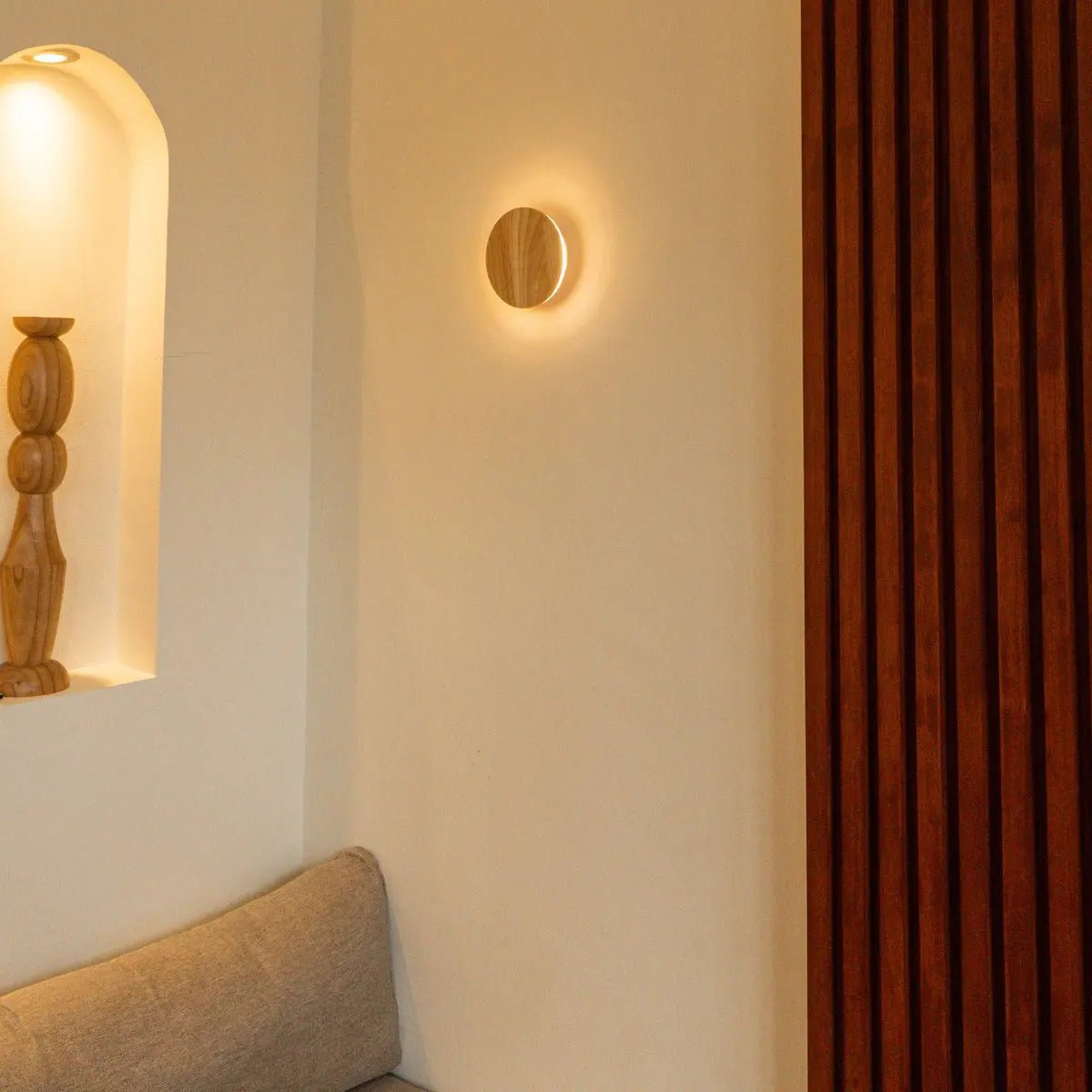 Lou Brown Brown Light Wall sans fil - Contrôle tactile rechargeable et dimmable - Lumière chaude de 2700k