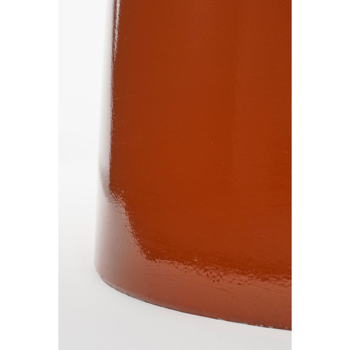 Table d'Appoint Stage - H45 x Ø35 cm - Ciment - Orange