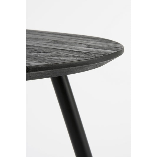 Table d'Appoint Jailey - Lot de 2 - L84 x L39 x H39 cm - Bois Recyclé - Noir