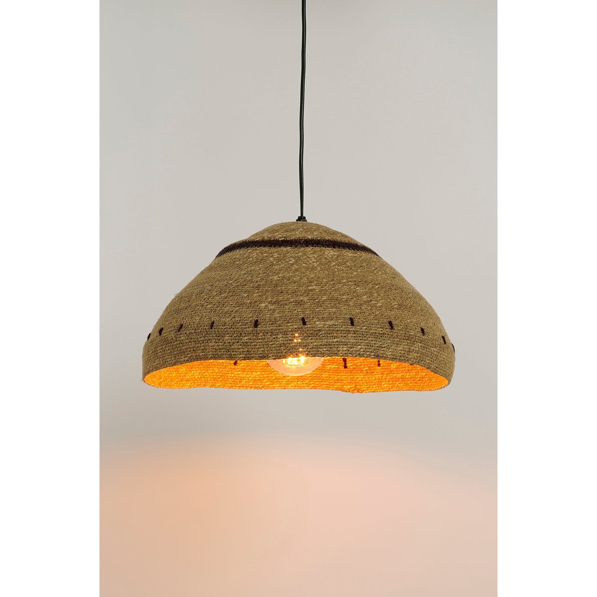 Lampe à suspension Joulz / H22 x Ø41 cm - Jute - Marron clair