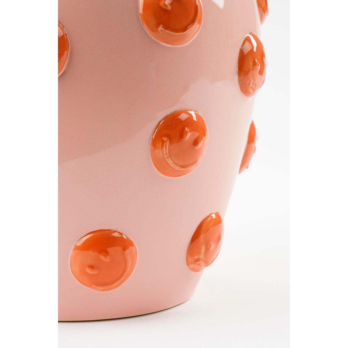 Vase Smiley - H33 X Ø30 cm - Céramique - rose clair, orange