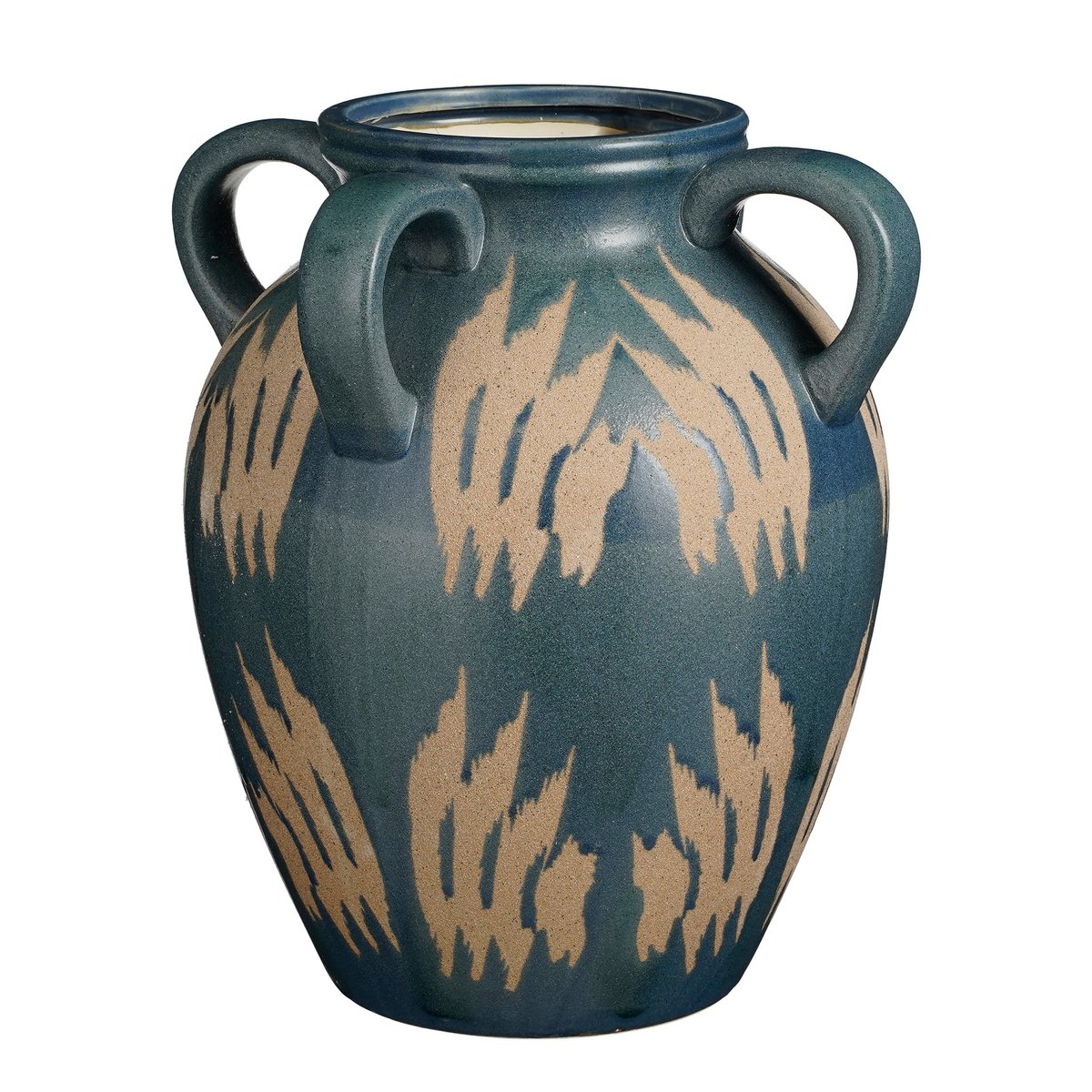 Vase Caldo - L28 x L28 x H36 cm - Céramique - Bleu foncé