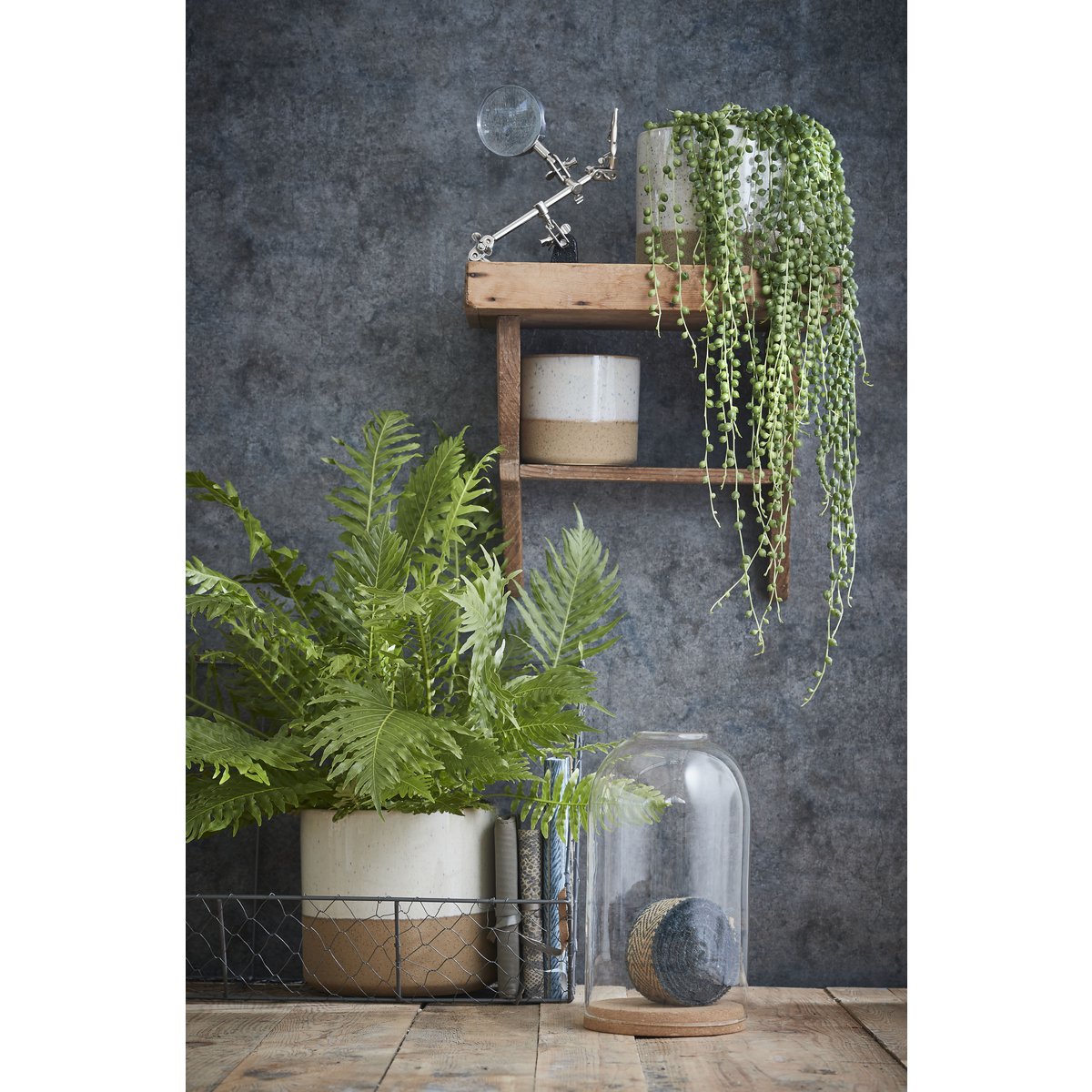 Pot de fleur Lago - H18 x Ø21 cm - Blanc