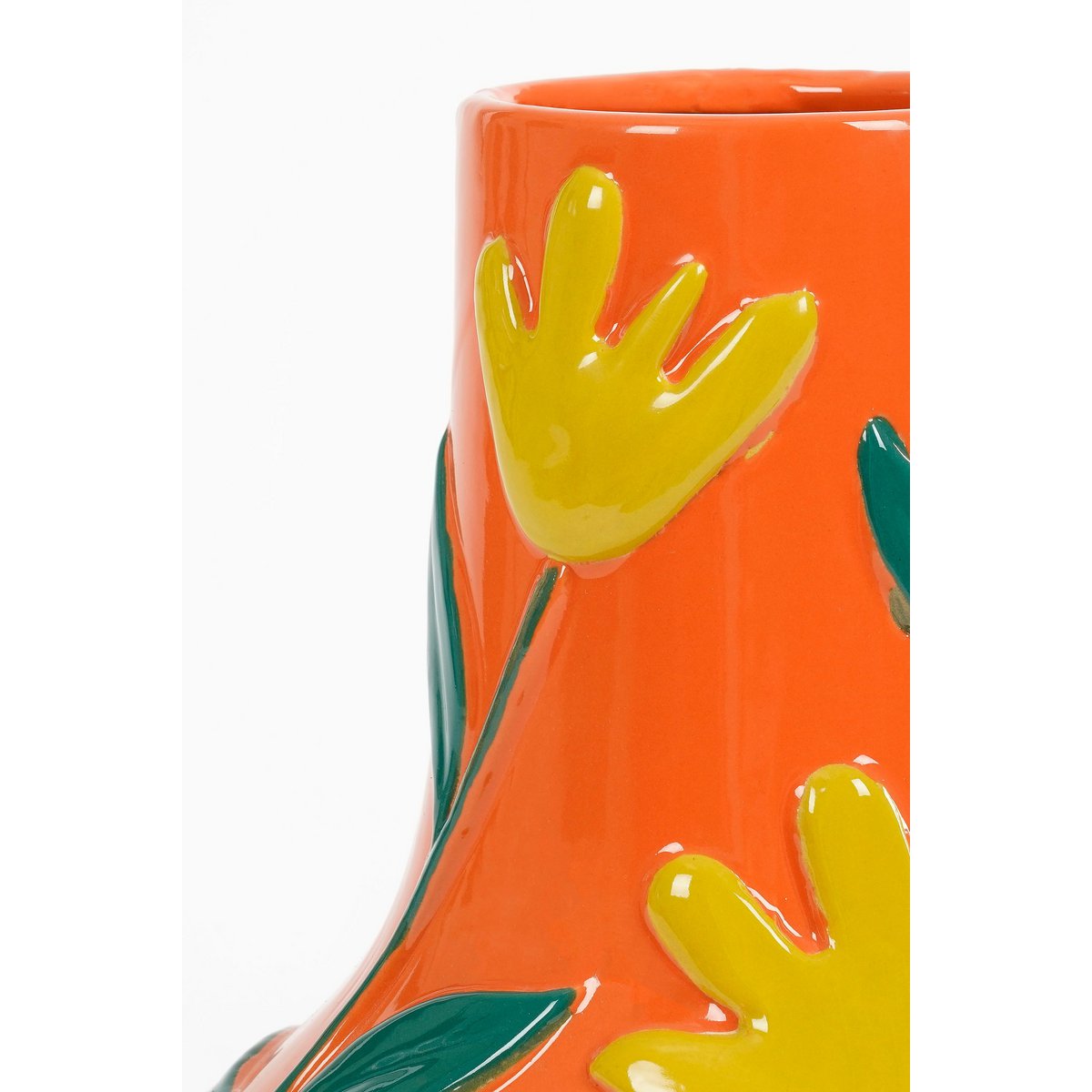 Ava Vase - H30 X Ø25 cm - Céramique - Orange