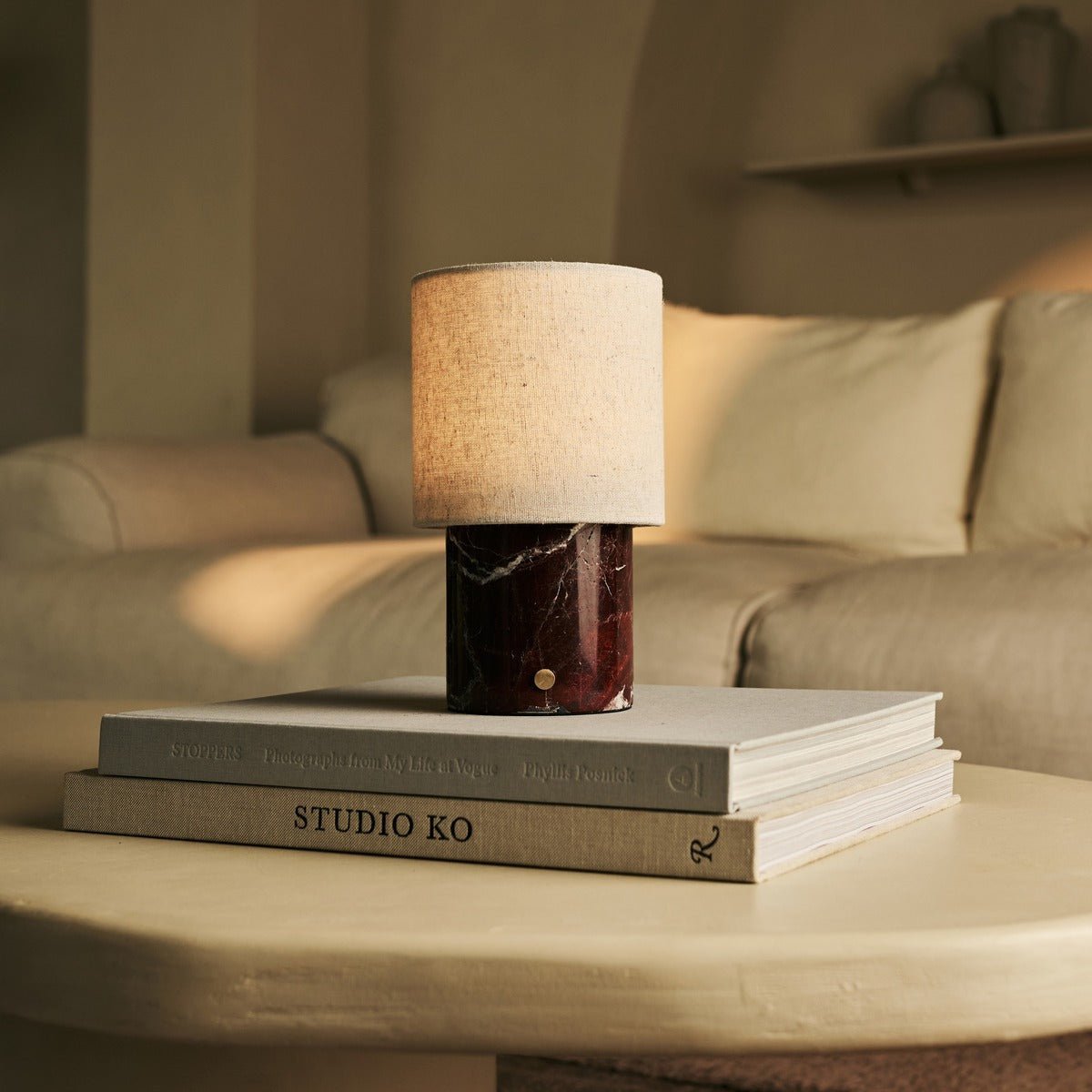 Onoda Red / Rosso Levanto – Lampe de table en Marbre