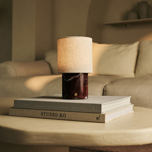 Onoda Red / Rosso Levanto – Lampe de table en Marbre